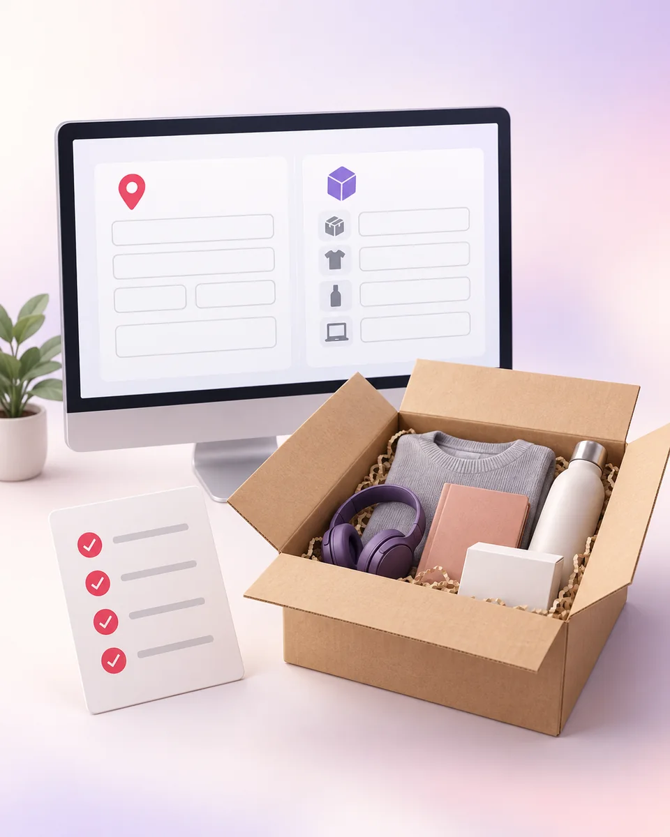 Alıcı bilgilerini ve paket içeriğini girin