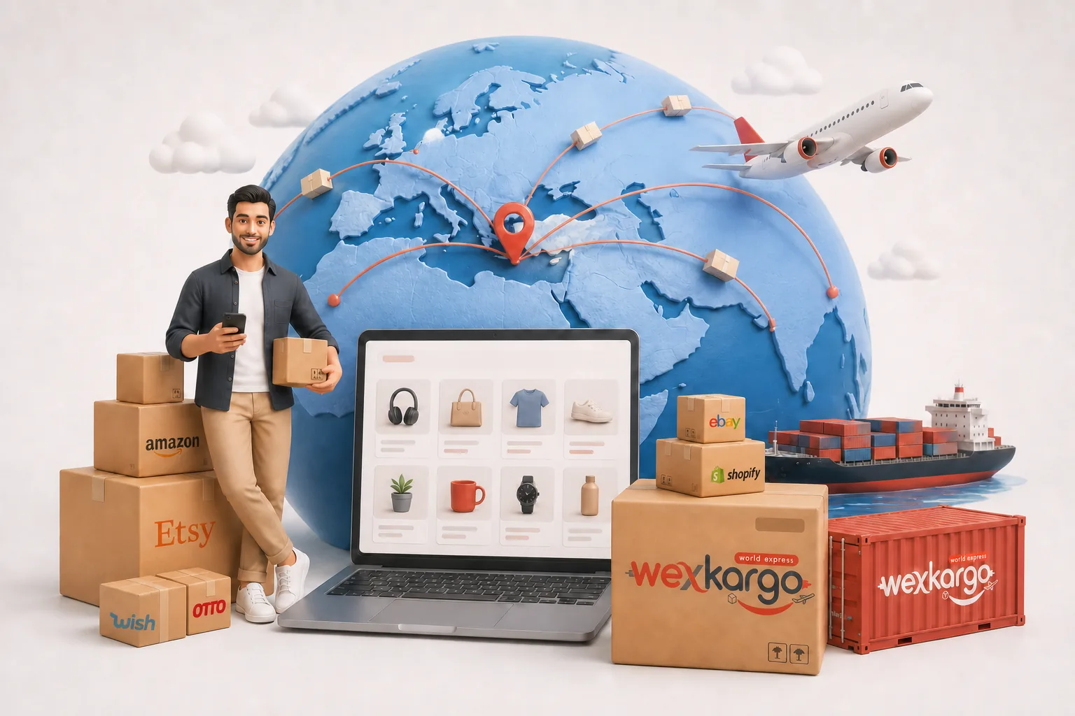 wexKargo ile global e-ticaret pazaryerlerine gönderim